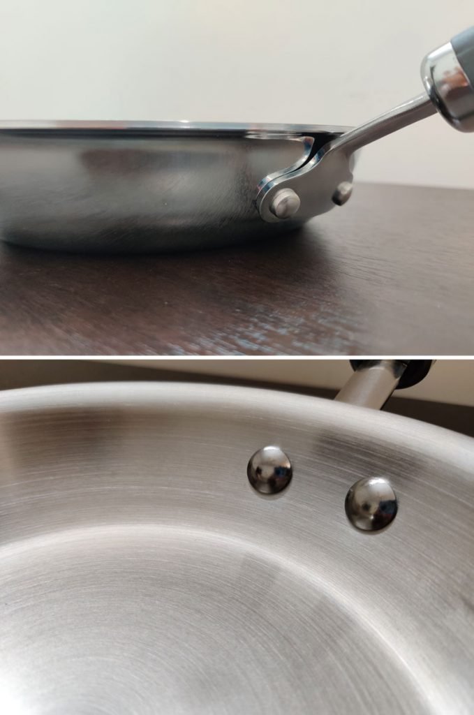 rivets of Meyer Trivantage frying pan