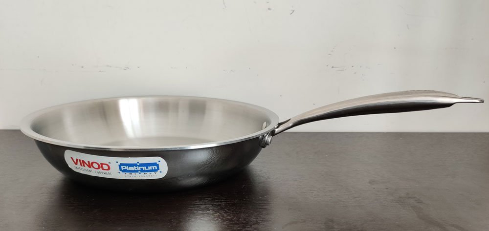 best stainless steel frying pan in India- Vinod Platinum
