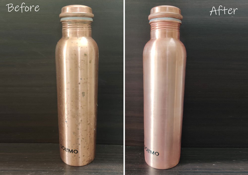 how to clean copper bottle