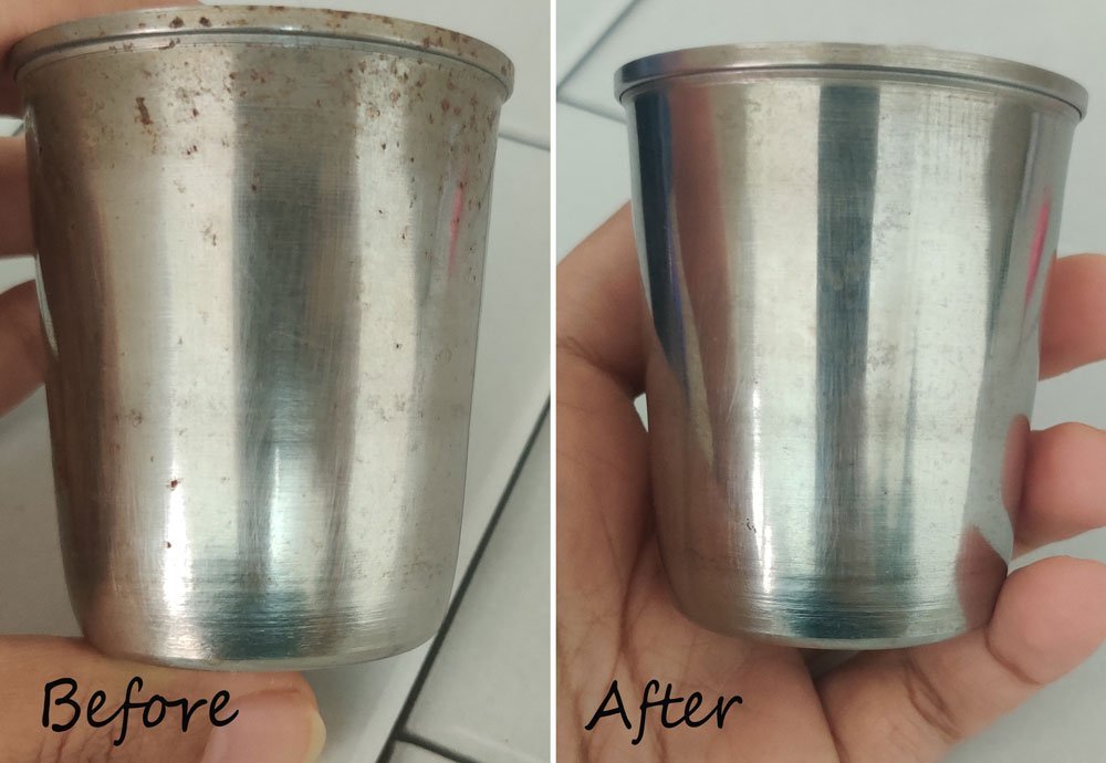 how to remove rust from stainless steel