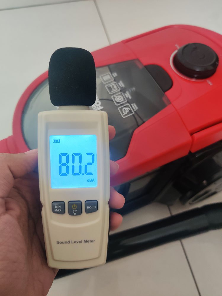 noise level recorded for eureka forbes supervac bagless vacuum cleaner review