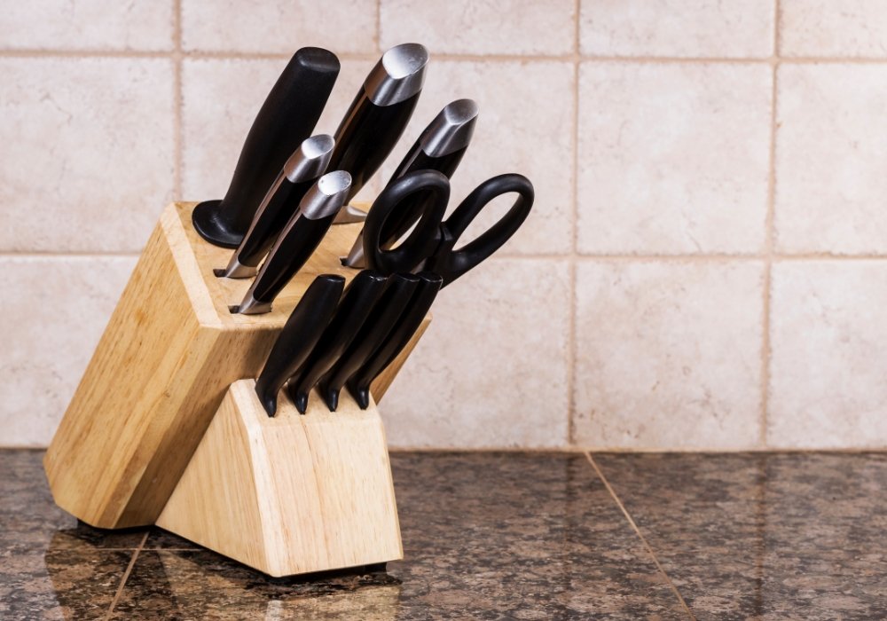 using knife block for storage is one of the Tips To Care For Your Kitchen Knives